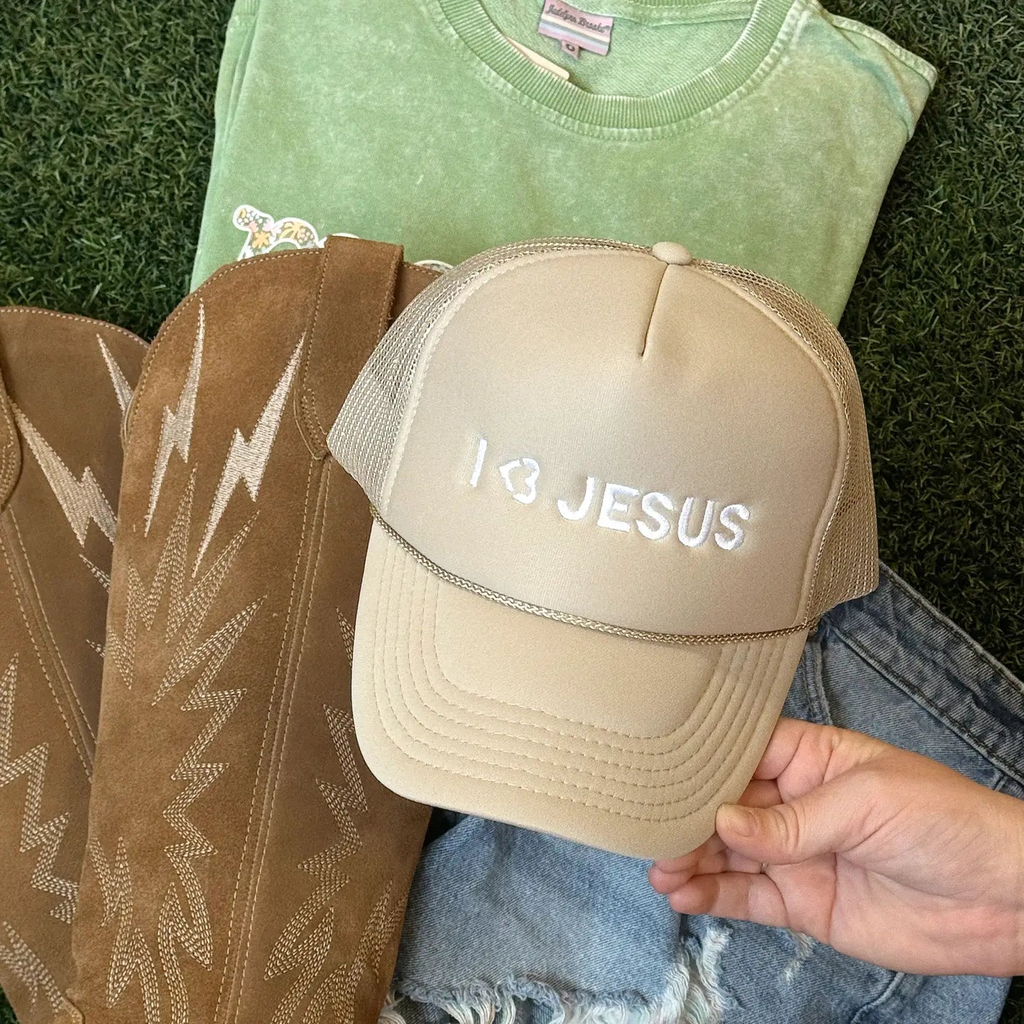 I Heart Jesus Trucker Hat