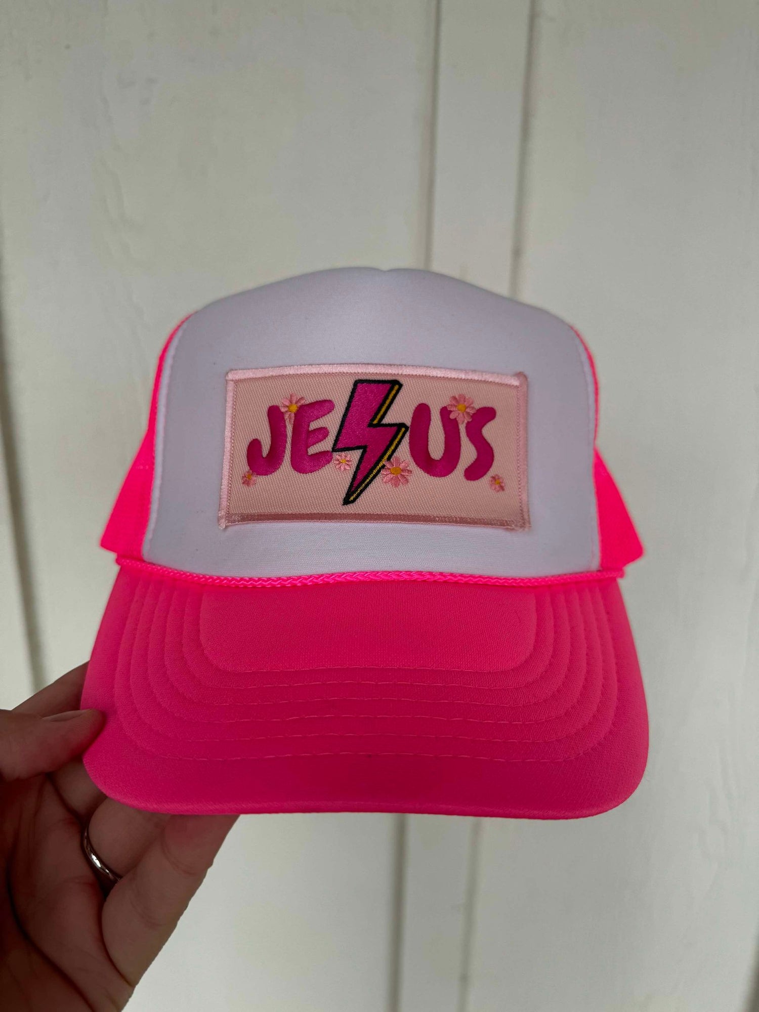 Hot Pink Jesus Trucker Hat