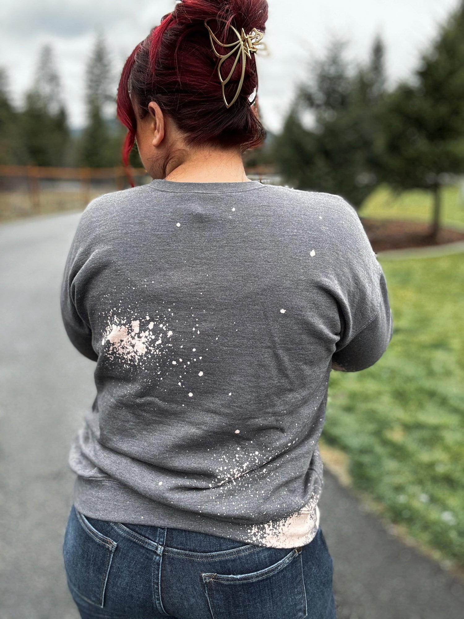 DOORBUSTER Bleached Cross Graphic Crewneck