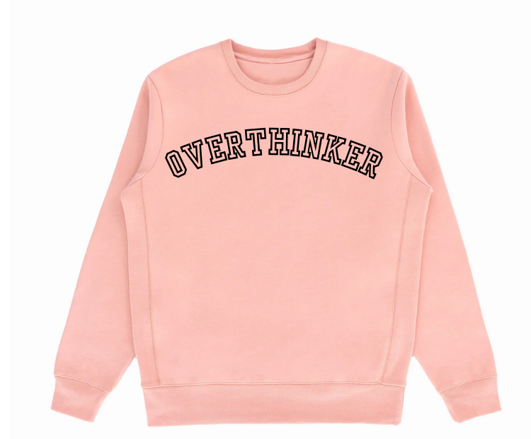 Overthinker Crewneck in Peach
