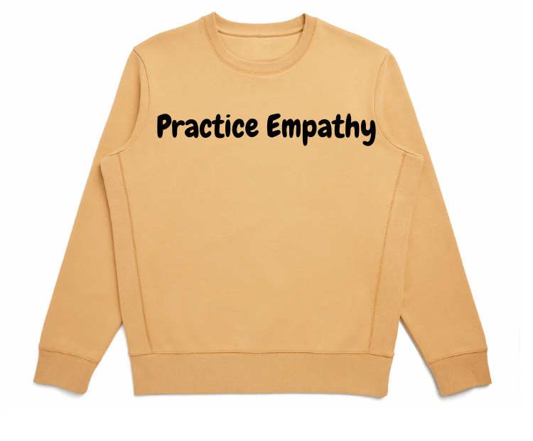 Practice Empathy Crewneck in Mustard